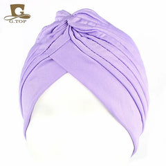 NEW Luxury Divas Stretchable turban Head wrap hat with beaded pendant women Headwear