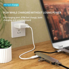 USB C HUB Type C Adapter with 4K HDMI 100W PD USB C Port SD TF Card Reader for MacBook iPad Huawei Sumsang Phone