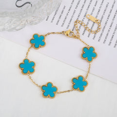 Stainless Steel Adjustable Clover Bracelet – Classic Party Gift