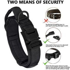 Heavy-Duty Military Tactical Dog Collar & Leash Set: Adjustable & Durable For All sized dog Pet Shop