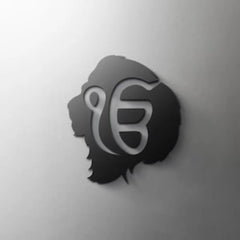 3mm Acrylic Double-Edged Khanda Lion Icon Sign, Self-Adhesive Door Wall Decor