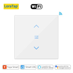 LoraTap Tuya Smart Life WiFi Curtains Blinds Switch Roller Shutters Motor Switch Backlight Style Google Home Alexa Voice Control