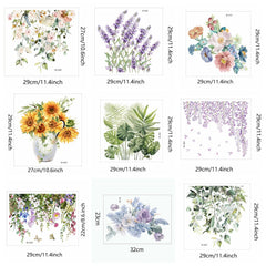 Green Plant Leaves Bathroom Toilet Sticker WC Closestool Wall Sticker Self Adhesive Mural Beautify Flower Home Decor Decals