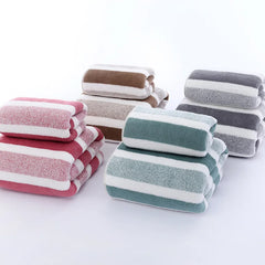 Striped Towel Set – Soft, Quick-Dry & Highly Absorbent Bath Towels