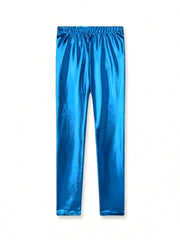 Glow Kids Dance Pants Girls Ballet Training Leggings with Sparkle Children's High Waist Yoga Pants Kids Stretchy Gymnastics Wear