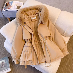 Women’s  Apparel Cotton-Padded Hooded Parka – Warm Winter Coat