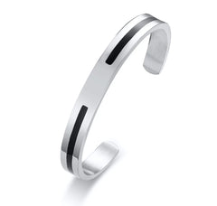 Men Bangle, Enemal Bangle Mens, Viking Logo Cuff Bracelet For Gentleman ,Stainless Steel Minimalist Bracelets