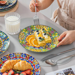 vancasso 6/12 Piece Porcelain Dinner Plates Crockery Breakfast Plate Set Scratch Resistant Flat Plates Dinnerware Set for 6