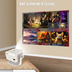 Magcubic L018 360° Projector 650ANSI 8K Android 14 Native 1080P with Auto Keystone Focus Wifi6 BT5.4 Portable Outdoor