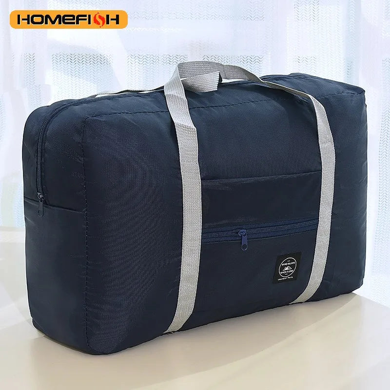 HOMEFISH Foldable Travel Duffel Bag for Airlines Carry on Bag for Women Lightweight Large Capacity Sports Weekend Trip Overnigh
