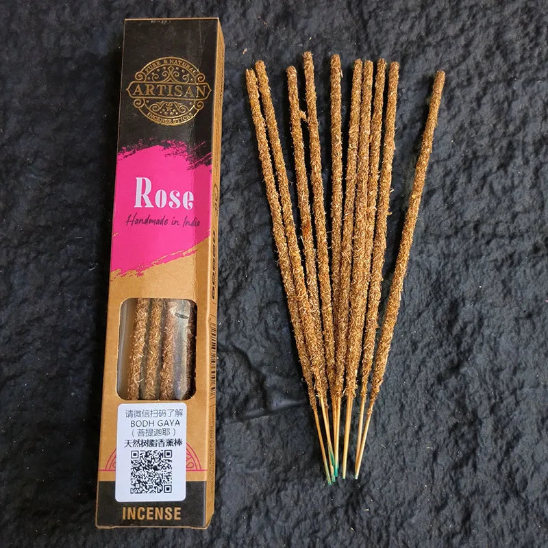 1x Natural Rubbing by hand Indian Incense Sticks White Sage Palo Santo High-end Sandalwood Joss Stick Incenses