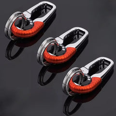 1/5pcs Men's Keychain Hook Stainless Steel Buckle Outdoor Carabiner Climbing Tool Double Ring Fishing Key Ring Car Accessories