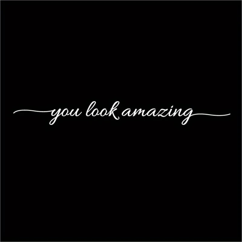 Inspire Motivational Quote Decal You Are Beautiful Mirror Vinyl Sticker Believe in yourself Stickers Bathroom Fitting Room Decor