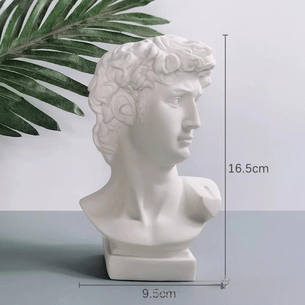 Ins Nordic David Vase  Ornaments Flower Pot Makeup Brush Storage Bucket  Vintage Home Decoration Art Sketch Practice