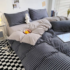 Skin-friendly Quilt Cover Plaid Style Duvet Covers Double Side Bed Cover постельное белье Home Comforter Covers(No Pillowcase)