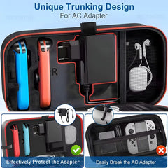 Large Storage Bag for Switch & OLED Portable Carrying Protective Case with 20 Game Slots Travel Bag for Joypad NS Accessories