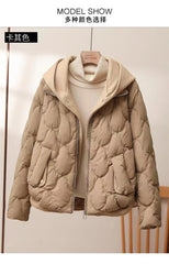Korean Style Women’s Cropped Puffer Coat – Winter Casual Jacket