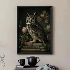 Vintage Dark Gothic Insect Moth Wood Animals Deer Owl Botanical Poster Canvas Painting Wall Art Pictures Home Interior Decor