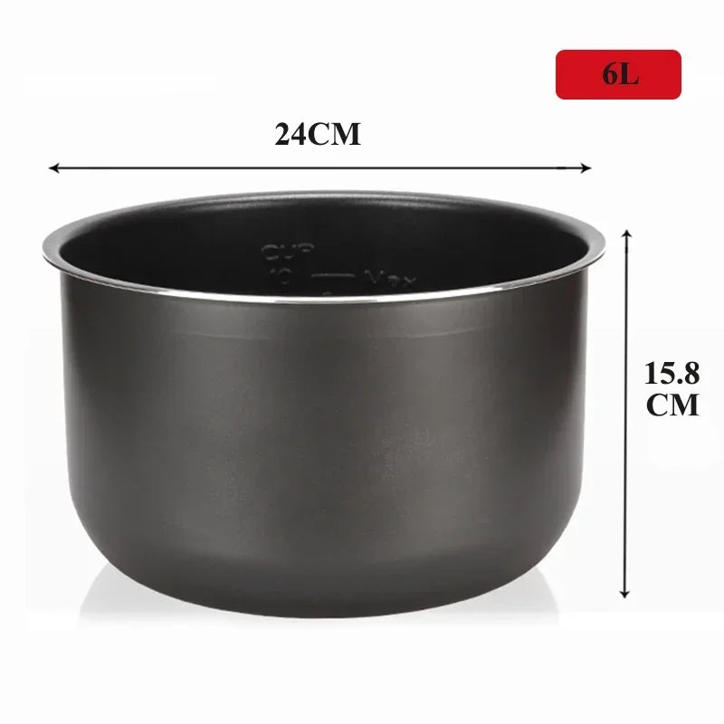 Electric Pressure Cooker Liner 1.6/3L/4L/5L/6L Non-stick Rice Pot Gall Black Crystal Inner Accessories Cooker Parts suit Midea Kitchen Tools, Cooking Utensils