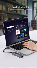 USB 3.0 HUB 1000Mbps 3 Ports USB 3.0 Type C HUB USB to Rj45 Gigabit Ethernet Adapter RTL8153 for MacBook Laptop Computer