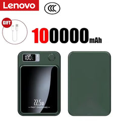 Lenovo 2026 200000mAh Magnetic Wireless Power Bank Portable Fast Charger For Magsafe Auxiliary Battery For iphone Huawei Samsung