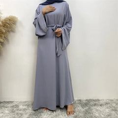 New Muslim fashion Abaya women's dress sold in Dubai in the Middle East Arab net color Islamic dress robe lace long dress