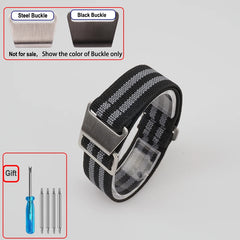 60s French Troops Parachute Bag Elastic Watch Strap 18 20mm 22mm Nylon Watchbands Man's Universal Ballistic Fabric Wristband