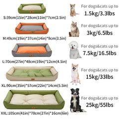 Winter Dog Beds,Waterproof Large Dog Bed with Sides, Non-Slip Bottom and Egg-Crate Foam Big Pet Couch Bed Washable Pet Shop