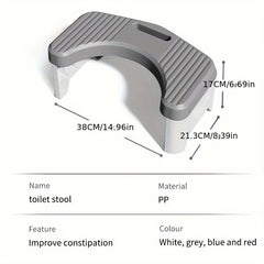 1Pc Toilet Stool for Bathroom, Comfort Toilet Stool for Adult Kids Pregnant Women, Squatting Aid Footstool, Anti Slip Thickening