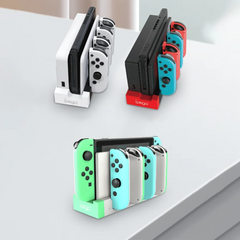 NEW COLOR for Nintendo Switch OLED JoyCon 4 in 1 Charger Controller Dock Station Holder for Nintendo Switch Joy-Con Charging