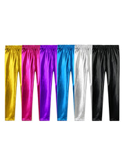 Glow Kids Dance Pants Girls Ballet Training Leggings with Sparkle Children's High Waist Yoga Pants Kids Stretchy Gymnastics Wear