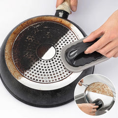 Magic Emery Sponge Brush Wipe Eraser Cleaner Kitchen Bath Rust Strong Decontamination Cleaning Tools With Handle Household Tools Kitchen Tools, Kitchen Cleaning