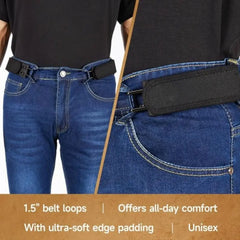 New 1Pc 2Pcs Unisex Buckleless Belt Hook Waist Buckle Adjustable Elastic Waist Belt Comfortable Metal Hook