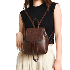 Fashion PU Leather Backpack for Women – Vintage Travel & School Bag