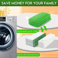 4 Reusable Mop Pads with High Water Absorption and Ultra-fine Fiber Cleaning Pads That Can Firmly Adhere To Most Standard Mops Kitchen Tools, Kitchen Cleaning