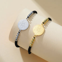 Lucktune Seven Angels Compass Bracelets Stainless Steel Women's Hand Bracelet Religious Amulet Jewelry Party Gifts Wholesale