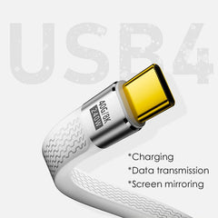 NEW 40Gbps 8K@60Hz PD 240W USB4 Type C to C Short E-Marker Cable Video Data Charge 3 in 1 With Key Chain for MacBook Power Bank