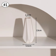 INS Nordic White Ceramic Vase – Decorative Flower Pot Home Decor