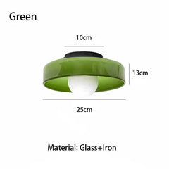 ModernVintage Glass Ceiling Light Hallway Hallway Balcony Kitchen Hallway Light Bedroom Ceiling Light Multi-Colored Glass