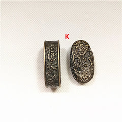 New Sword Handle Tsuka Alloy Fuchi Kashira For Japanese Samurai Katana Wakizashi Sword Fittings