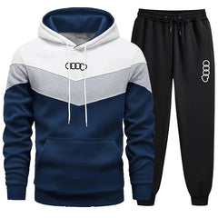 Men’s Tricolor Hoodie Tracksuit Set