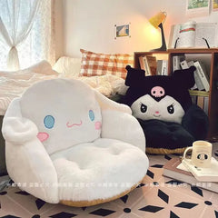 Home Decor Kawaii Cinnamoroll Big Size Cute Plush Half Surrounded Black Kuromi Cushion Backrest Dormitory Office Non-Slip Chair Cushion
