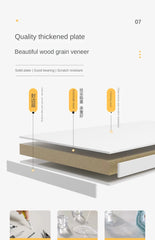 Modern Wooden Mini Nightstand with Drawer Storage