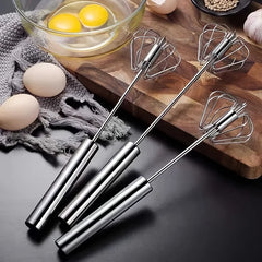 Stainless Steel Egg Beater Durable Semi-Automatic Mixer for Effortless Egg Cream Mixing Stirring and Beating for Kitchen Baking Cooking Essentials, Kitchen Tools