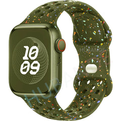 Sport Strap for Apple Watch Band 44mm 45mm 46mm 49mm/38mm 40 41mm Colored Particles Rubber Band IWatch Ultra 11 10 9 8 7 6 5 SE