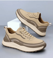 Men’s Luxury Leather Sneakers 2025 Anti-Slip Sports Shoes