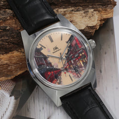 Shanghai 36MM Hand-Wind Mechanical Watch 7120 Waterproof Bauhaus Design Watch for Men enamel dial