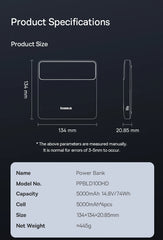 Baseus 100W Power Bank 20000mAh Capacity PD Fast Charging Battery Charger Powerbank For Laptops MacBook iPhone Samsung Xiaomi