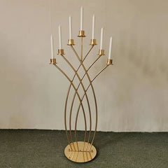 7-headed mermaid flower candle stand candlestick, perfect for party/wedding stage aisle markers, outdoor room centerpiece flower stand Home Decor