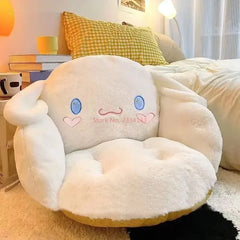 Home Decor Kawaii Cinnamoroll Big Size Cute Plush Half Surrounded Black Kuromi Cushion Backrest Dormitory Office Non-Slip Chair Cushion